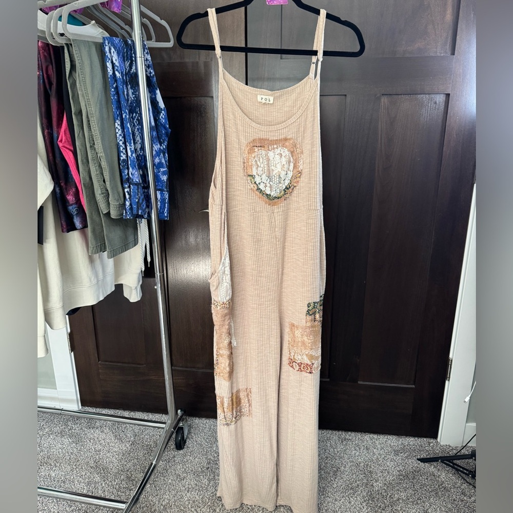 POL Patchwork Ribbed Harem Jumpsuit - image 2